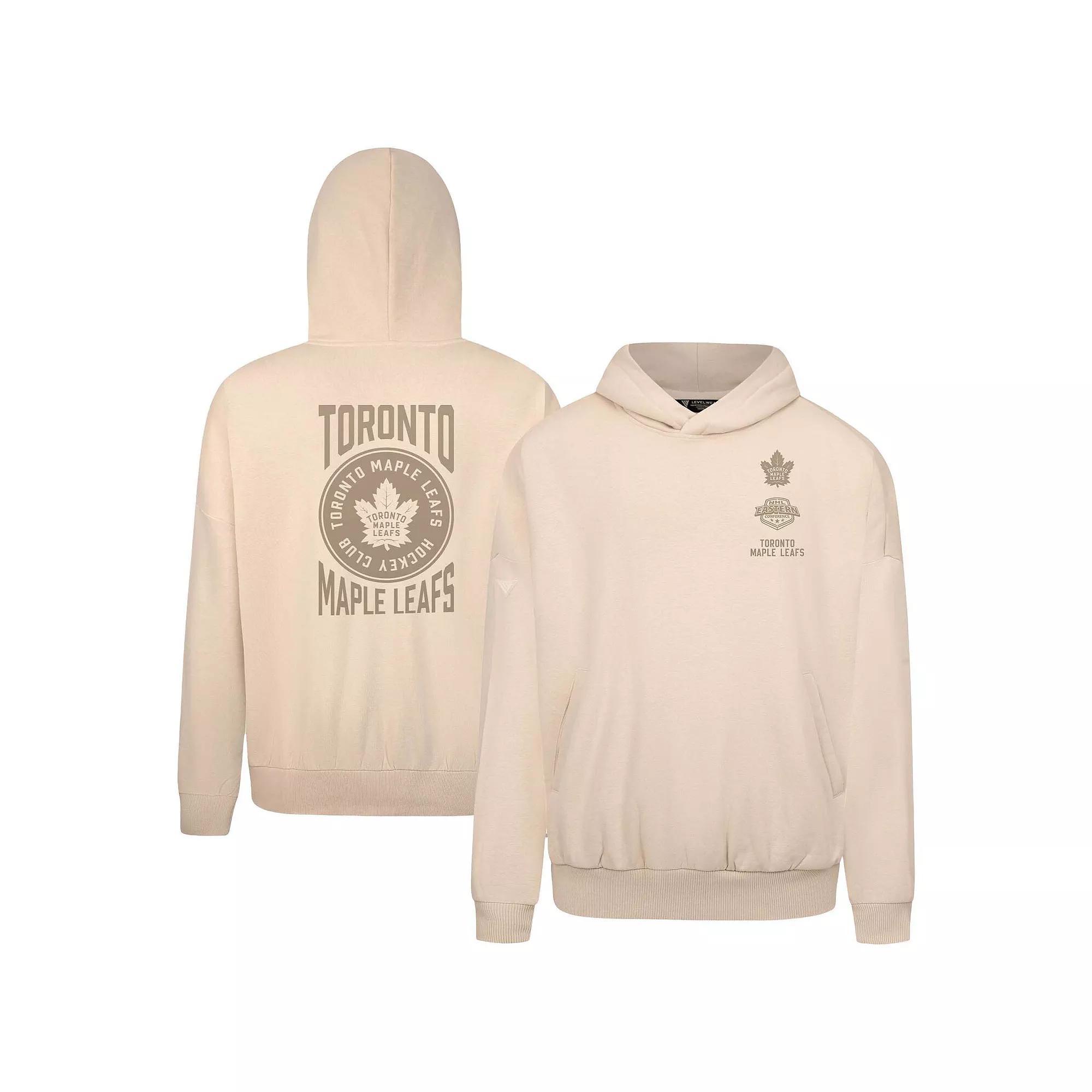 Mens Levelwear Cream Toronto Maple Leafs Contact Stamp Pullover Hoodie Product Image