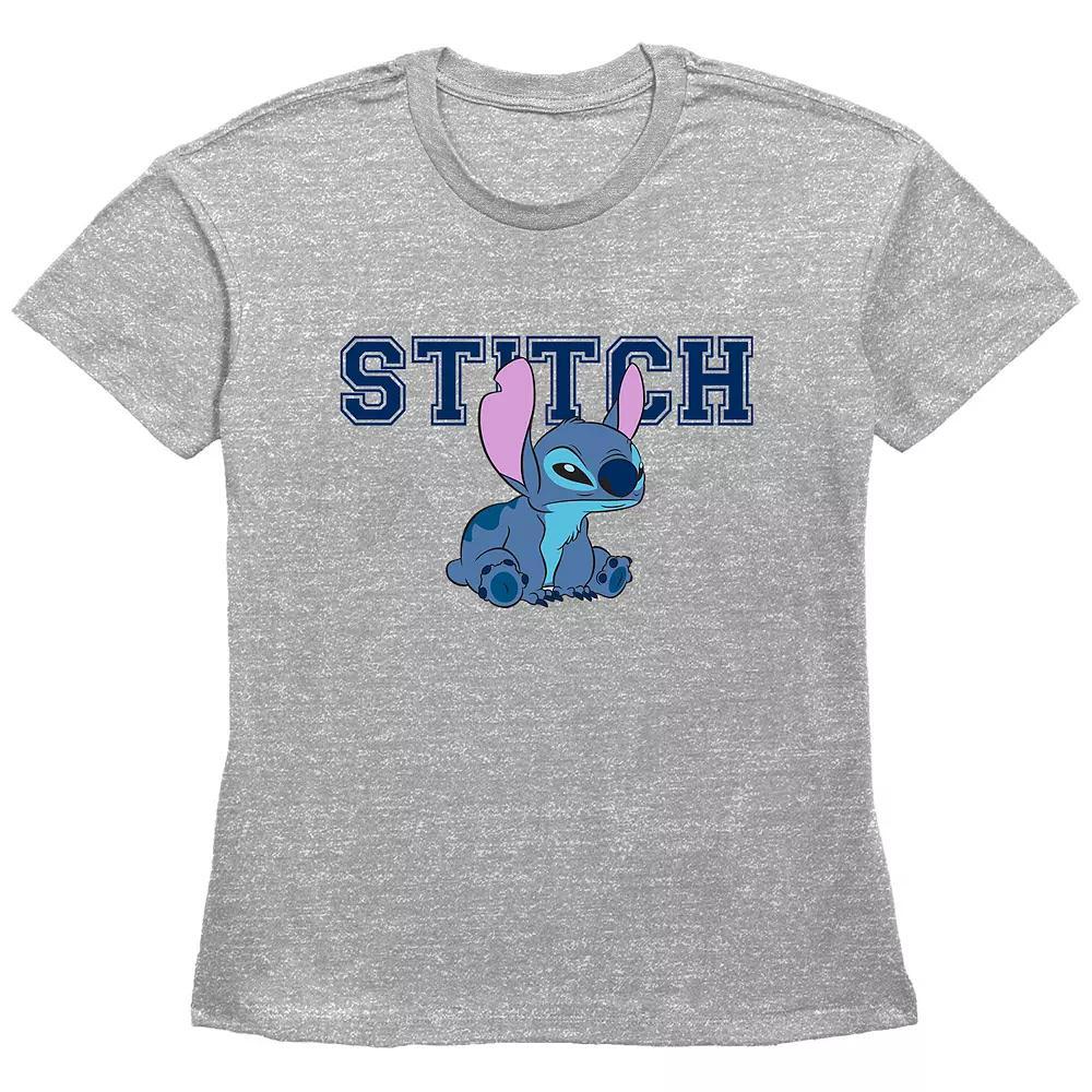 Disney's Lilo & Stitch Angry Sitting Stitch Basic Fit Women's Graphic Tee, Girl's, Size: XS, Grey Gray Product Image
