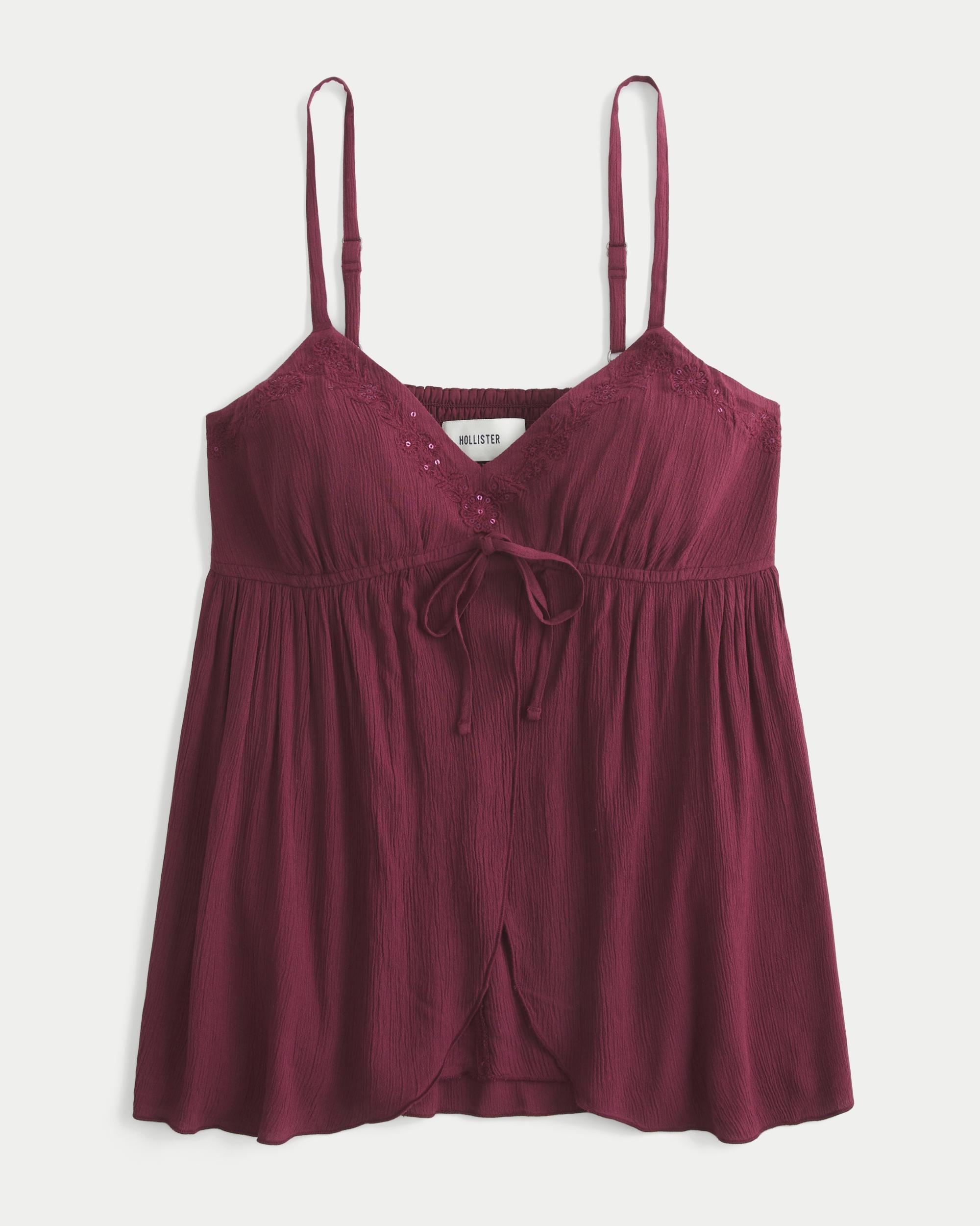Crinkle Shine Flyaway Babydoll Top Product Image