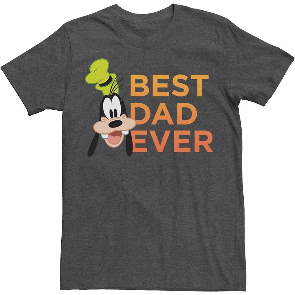 Disney's Mickey And Friends Goofy Big & Tall Father's Day Best Dad Ever Tee, Men's, Size: XL Tall, Grey Heather Product Image
