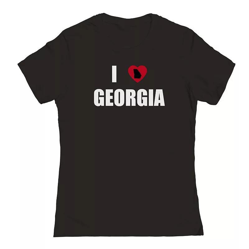 Junior's I Heart Georgia Graphic Tee, Women's, Size: Medium, White Product Image