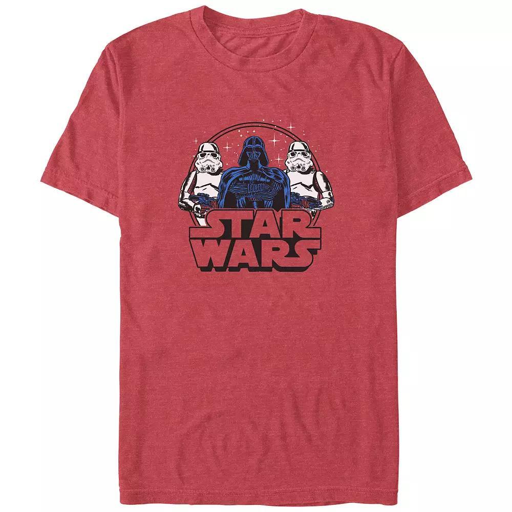 Big & Tall Star Wars Darth Vader And Company Graphic Tee, Men's, Size: 3XL Tall, Red Grey Product Image