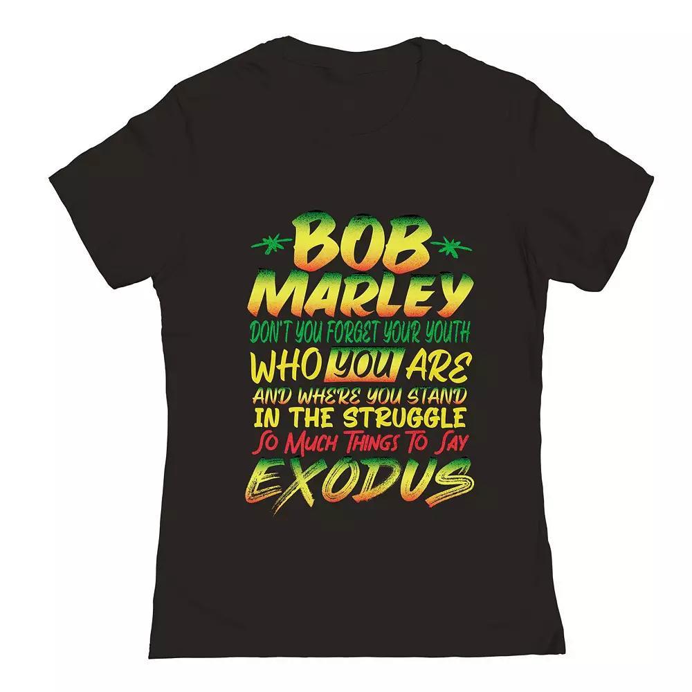 Junior's Bob Marley Don't You Forget Graphic Tee, Women's, Size: Small, Black Product Image