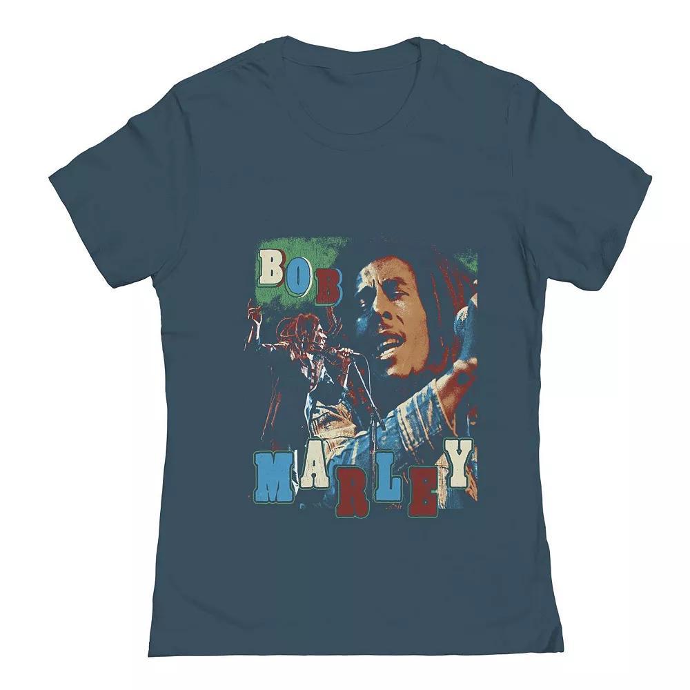 Junior's Bob Marley Rootsrock Graphic Tee, Women's, Size: XXL, Blue Product Image