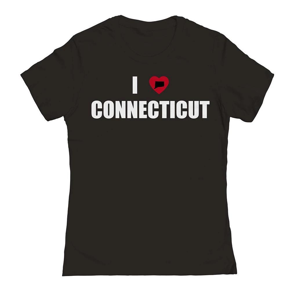 Junior's I Heart Connecticut Graphic Tee, Women's, Size: Large, Black Product Image