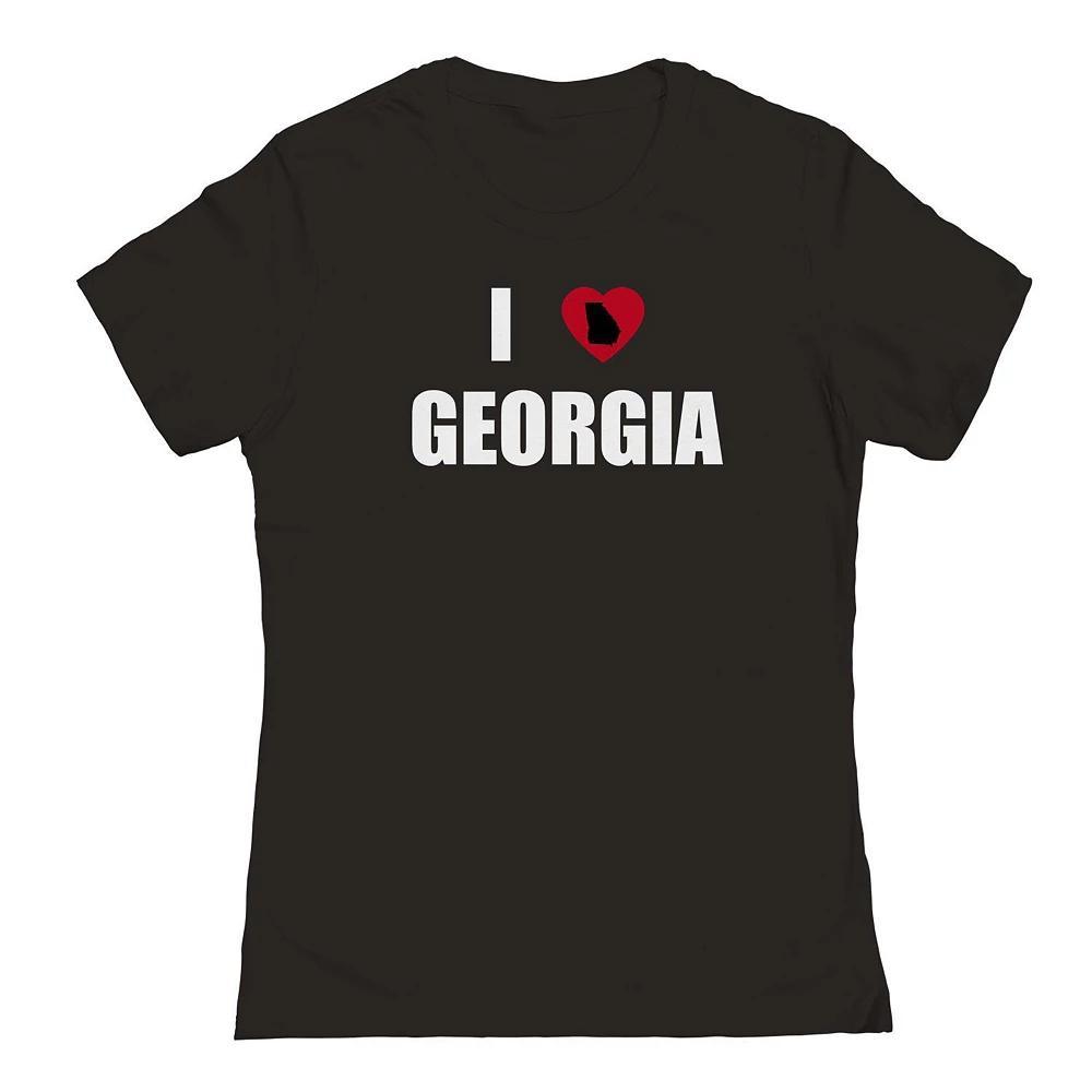 Junior's I Heart Georgia Graphic Tee, Women's, Size: Medium, White Product Image