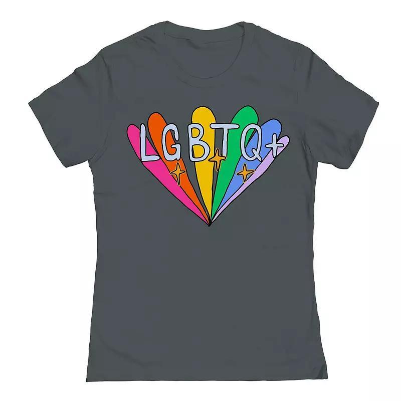 Junior's lgbtq+ pride Pride Graphic Tee, Girl's, Size: Medium, Heavy Grey Product Image