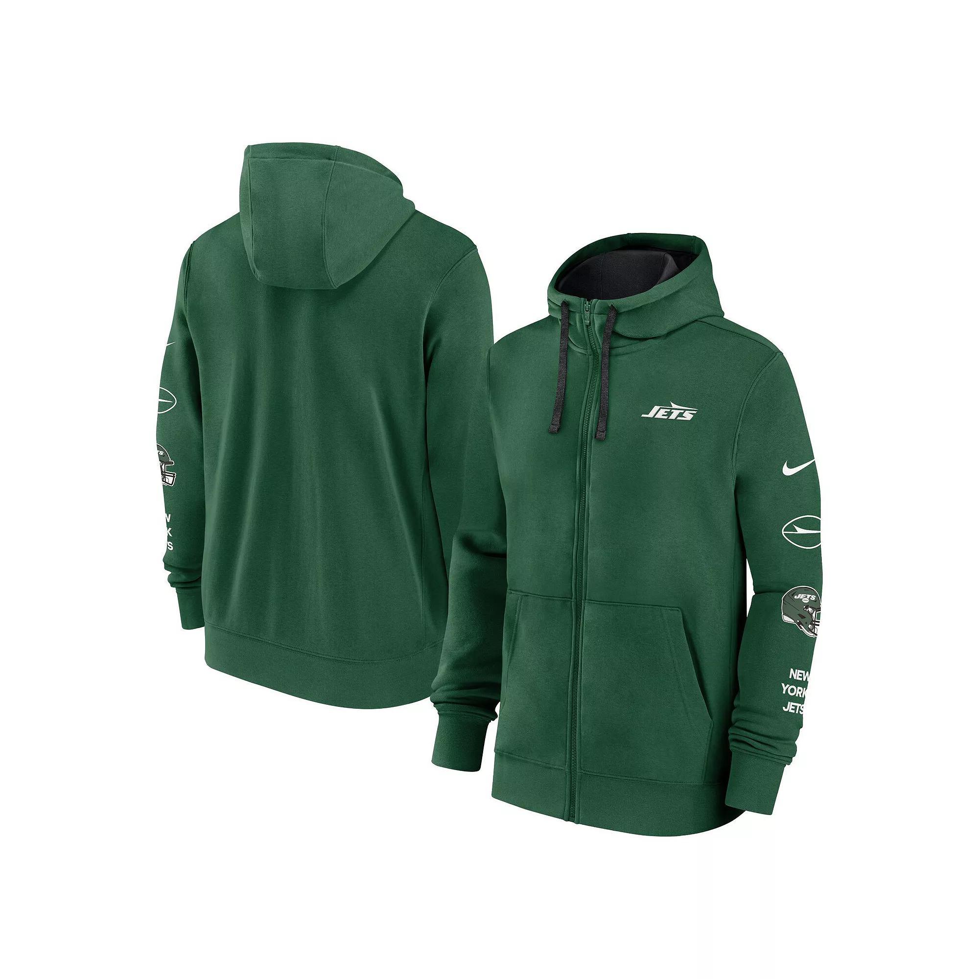 New York Jets Club Nike Men's NFL Full-Zip Hoodie Product Image