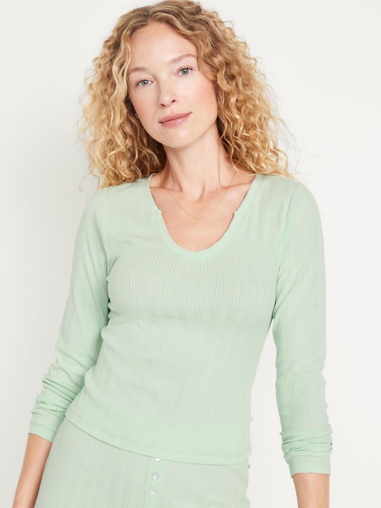Pointelle Knit Pajama Top Product Image