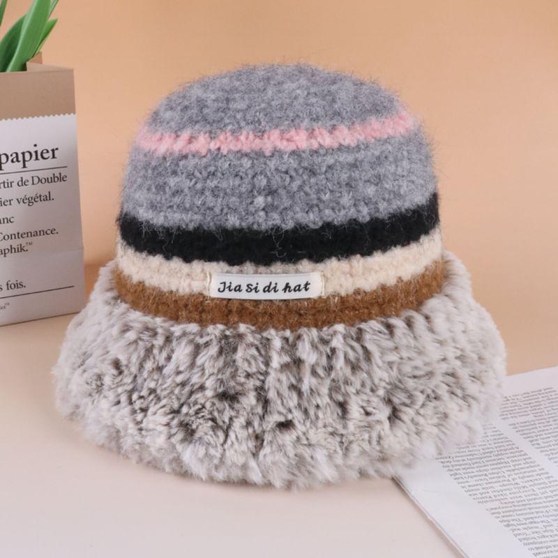 Melange Fluffy Bucket Hat Product Image