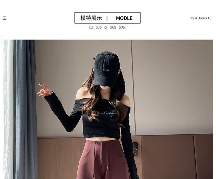 High Rise Plain Wide Leg Pants (Various Designs) Product Image