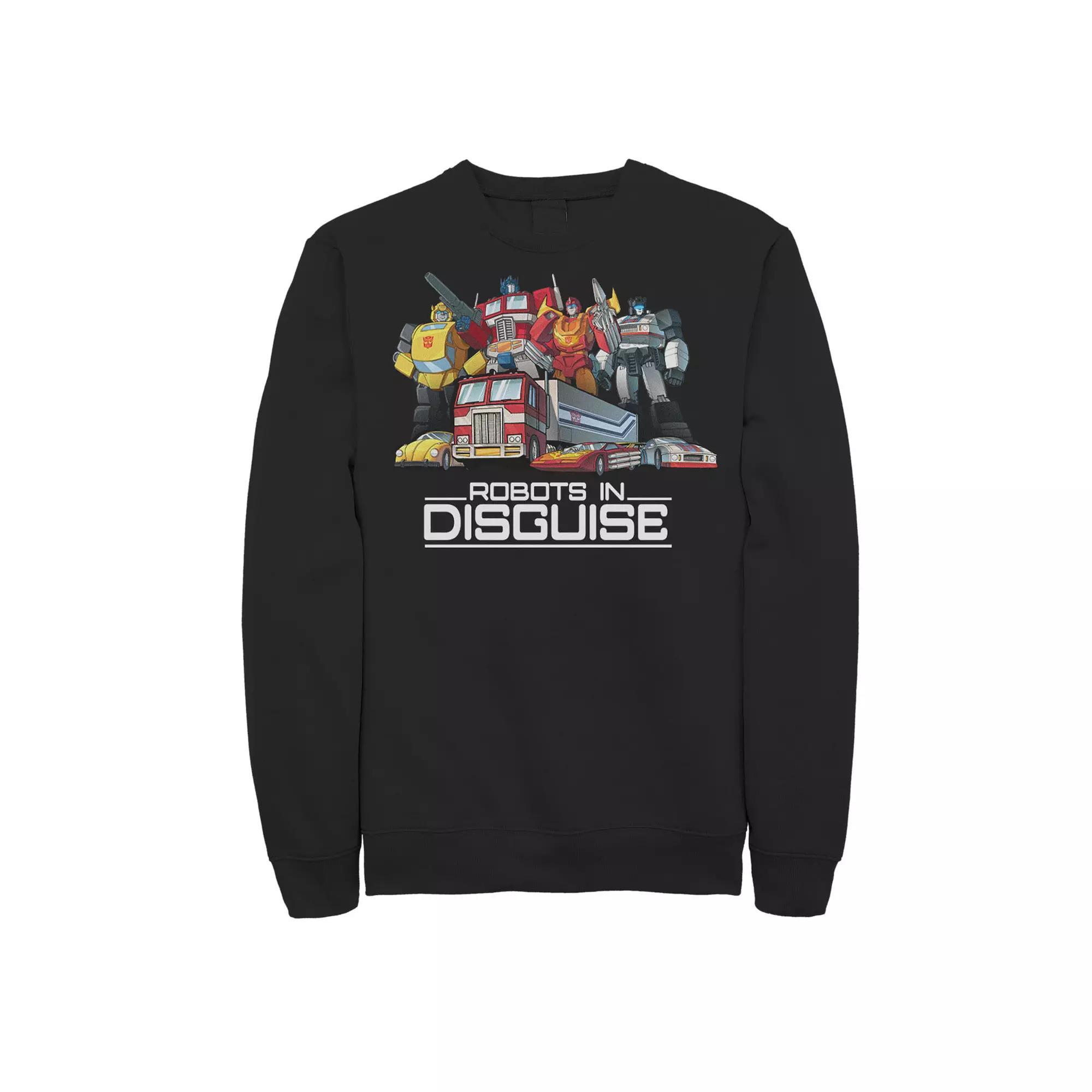 Men's Transformers Group Shots Robots In Disguise Sweatshirt, Size: Medium, Black Product Image