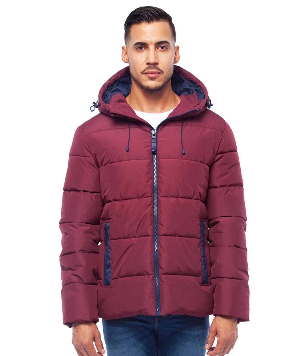 Men's Rokka&Rolla Thermal Heat Puffer Jacket, Size: Large, Blue Product Image