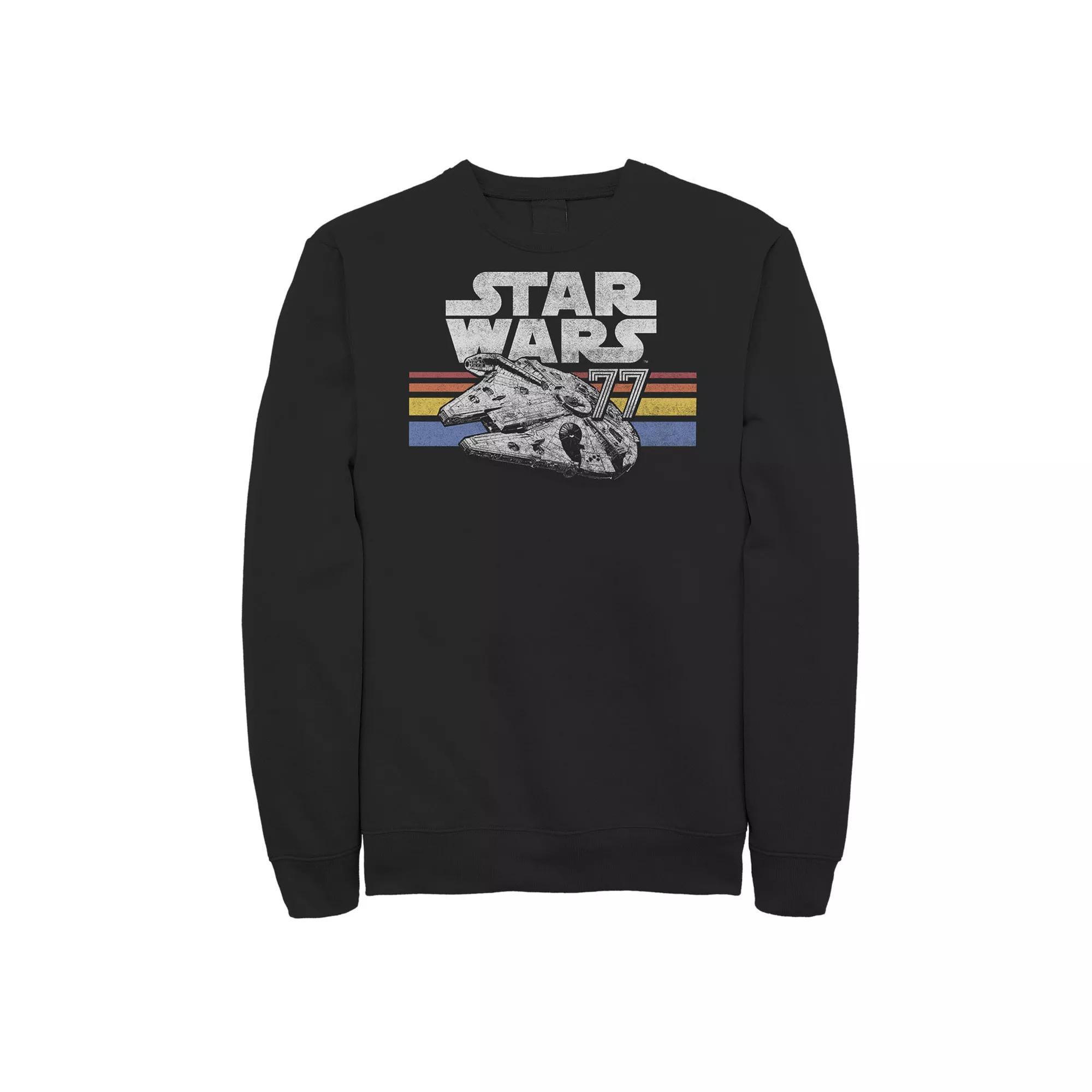 Mens Star Wars Simple Logo Outline Fleece Tee Product Image