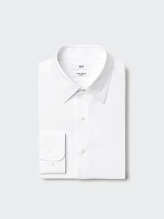 Mens Super Non-Iron Slim Shirt Regular Collar Large UNIQLO US Product Image