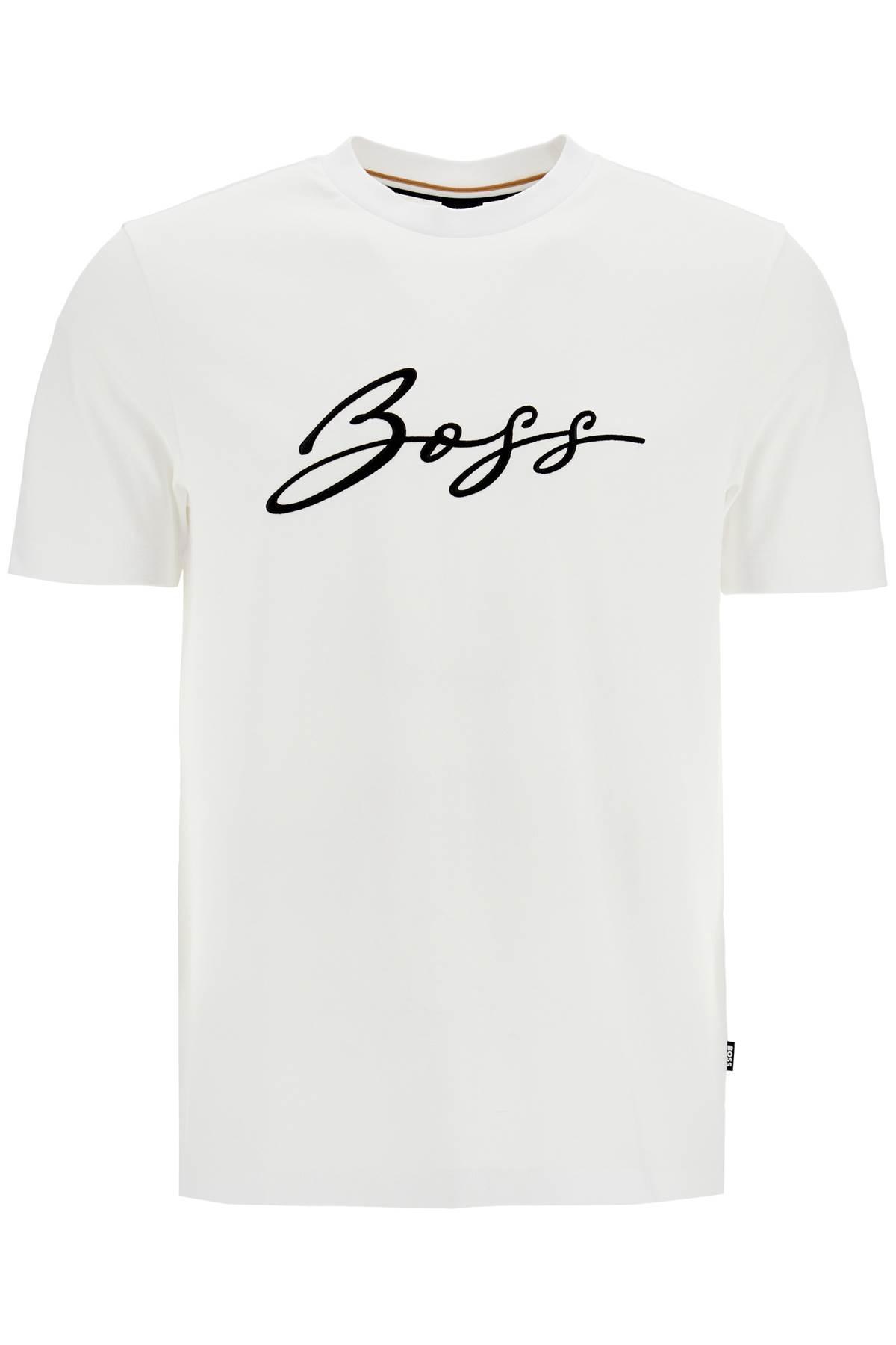 HUGO BOSS Boss Men's Embroide T-shirt In White Product Image