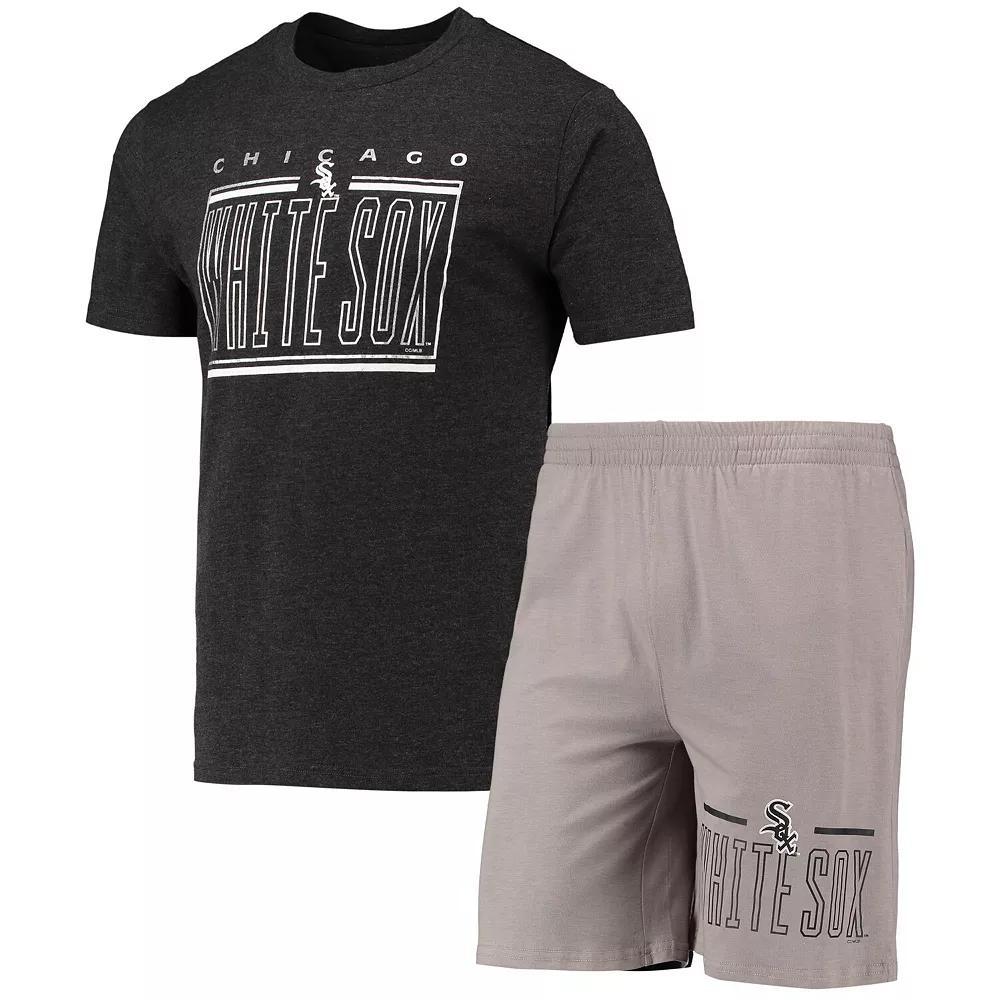 Men's Concepts Sport Gray/Black Chicago White Sox Meter T-Shirt and Shorts Sleep Set, Size: Small, Grey Product Image