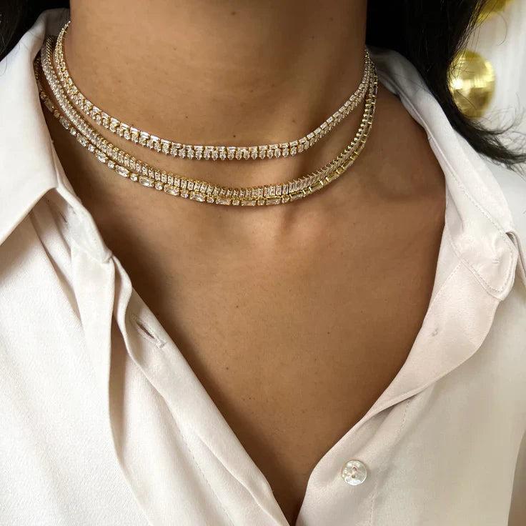 By Nouck | Oval Rhinestone Choker Product Image