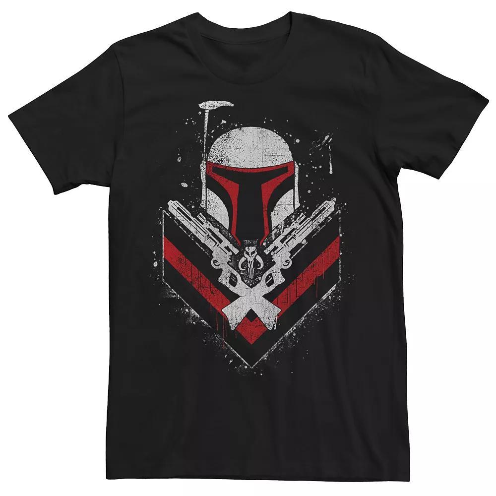 Men's Star Wars Boba Fett Splatter Logo Tee, Size: Medium, Black Product Image
