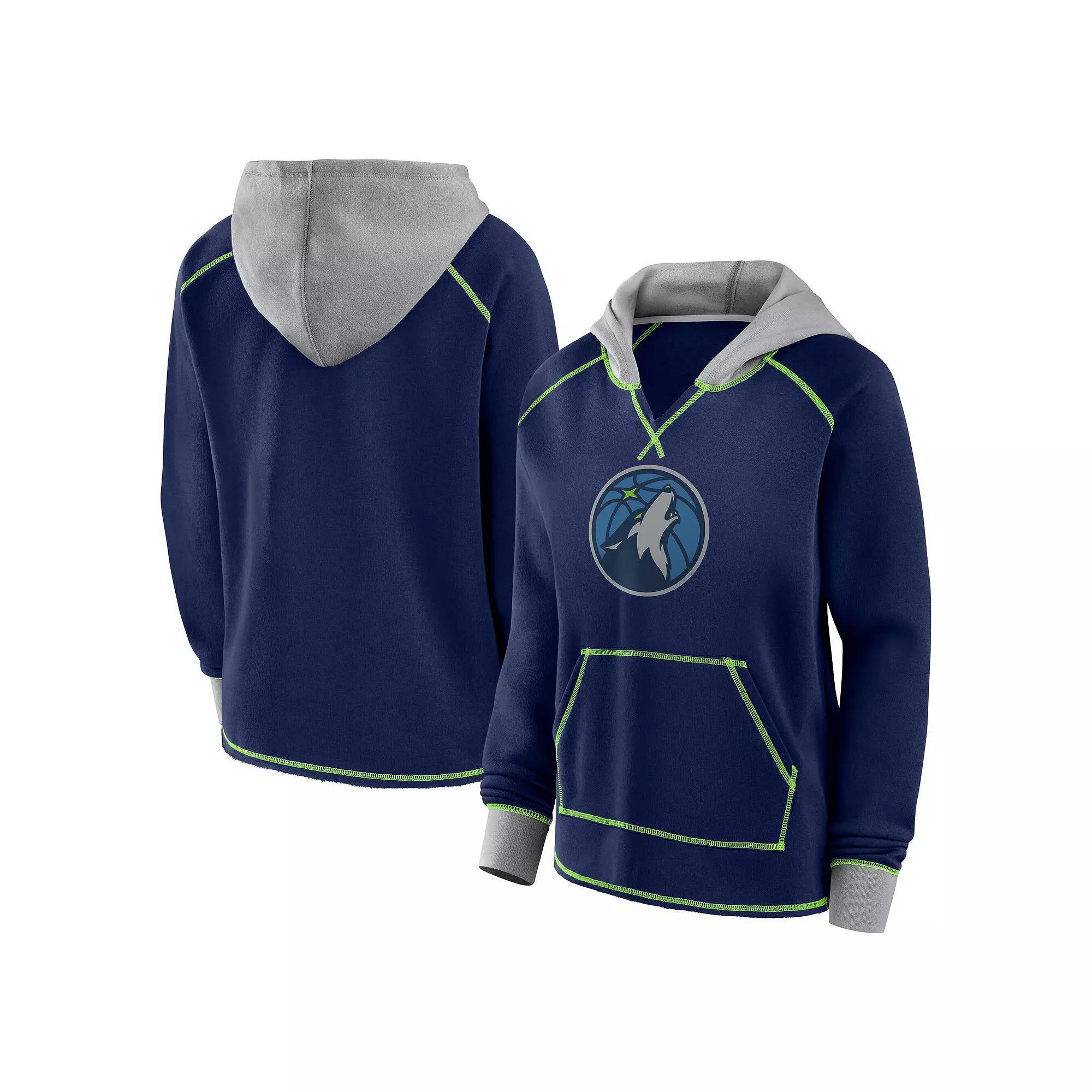 Womens Minnesota Timberwolves Boom Pullover Hoodie Blue Product Image