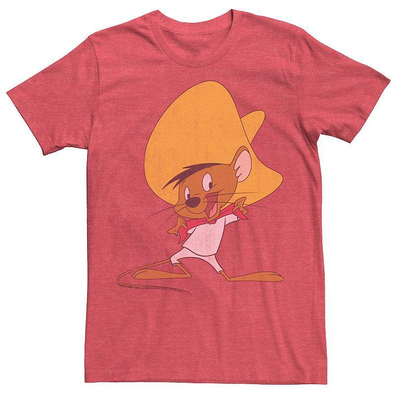 Men's Looney Tunes Speedy Gonzales Red Hue Portrait Tee, Size: Large, Red Grey Product Image