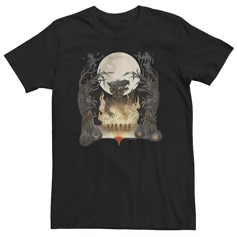 Big & Tall Magic: The Gathering Burn The Wolf Collage Tee, Men's, Size: 5XL, Black Product Image