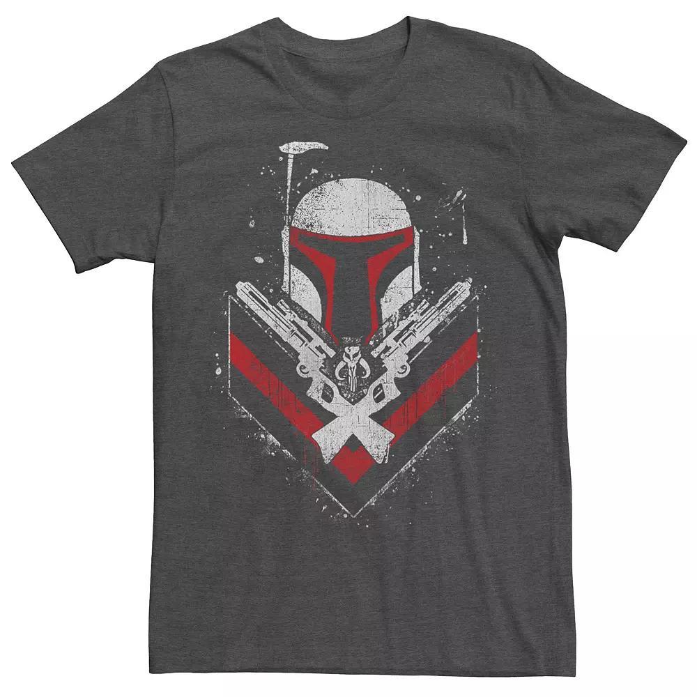 Men's Star Wars Boba Fett Splatter Logo Tee, Size: Medium, Black Product Image