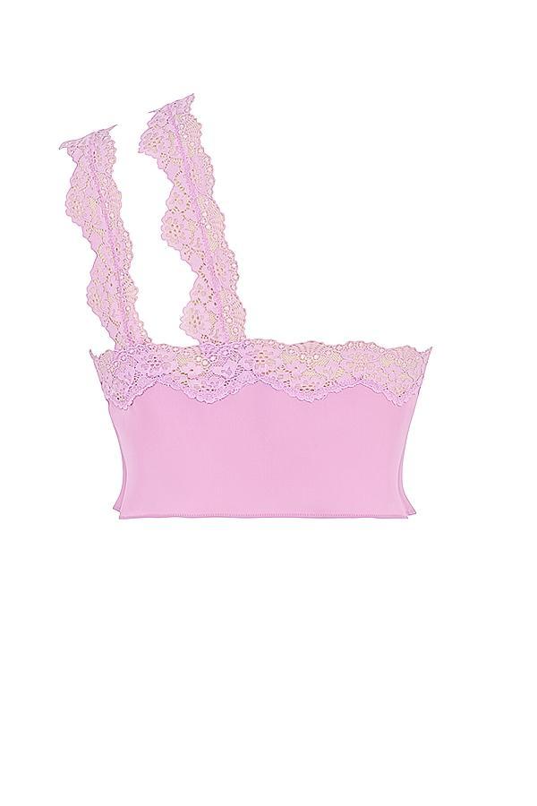 Lorena  pink floaty cropped top - sale Product Image