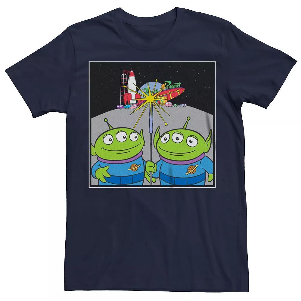Disney / Pixar's Toy Story Men's Aliens Outside Pizza Planet Graphic Tee, Size: Medium, Blue Product Image