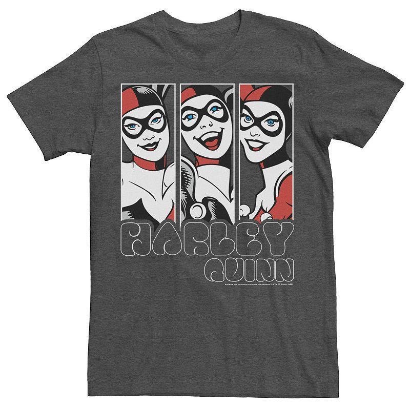 Men's Batman Harley Quinn Vintage Portrait Panel Tee, Size: Medium, Red Hthr Product Image
