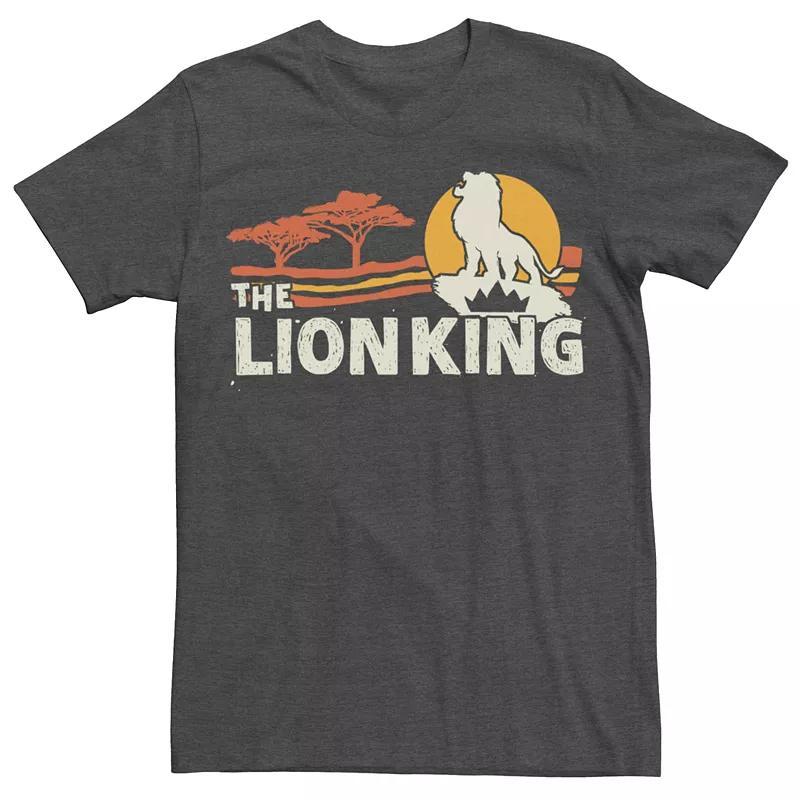 Disneys The Lion King Mens Savannah Sunrise Graphic Tee Grey Heather Product Image