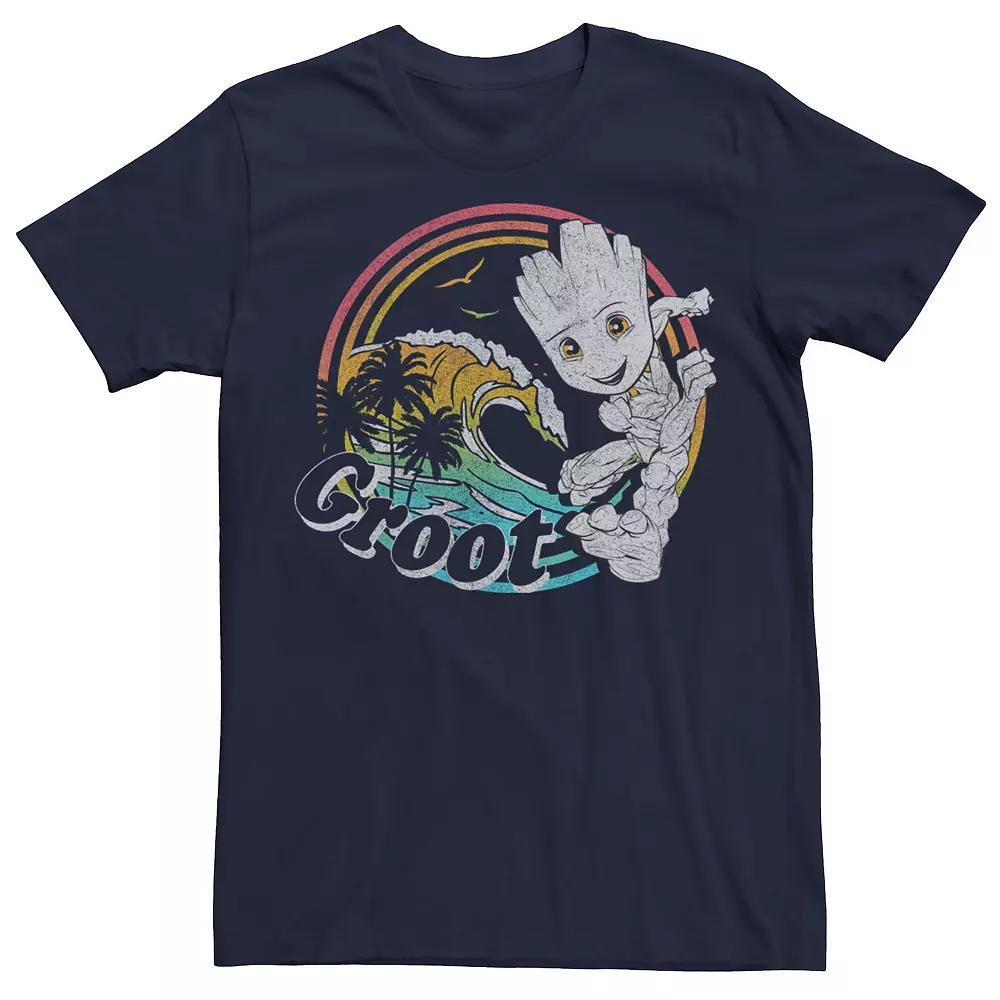 Men's Marvel Beach Groot Comic Tee, Size: Large, Blue Product Image