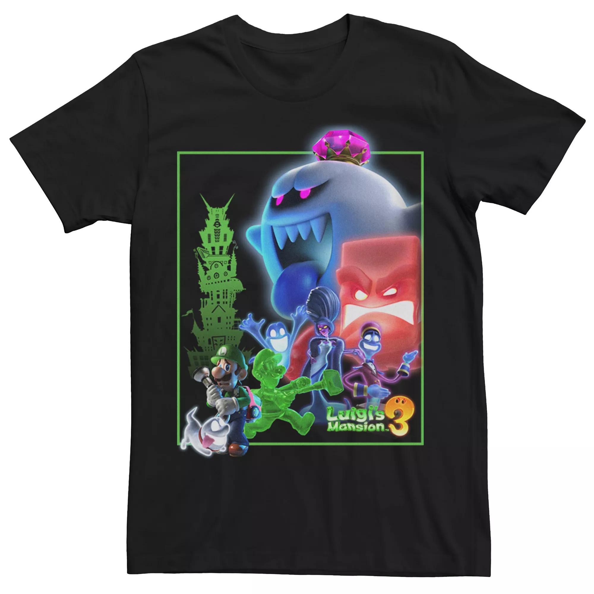Men's Nintendo Luigi's Mansion 3 Ghost Tee, Size: XXL, Black Product Image