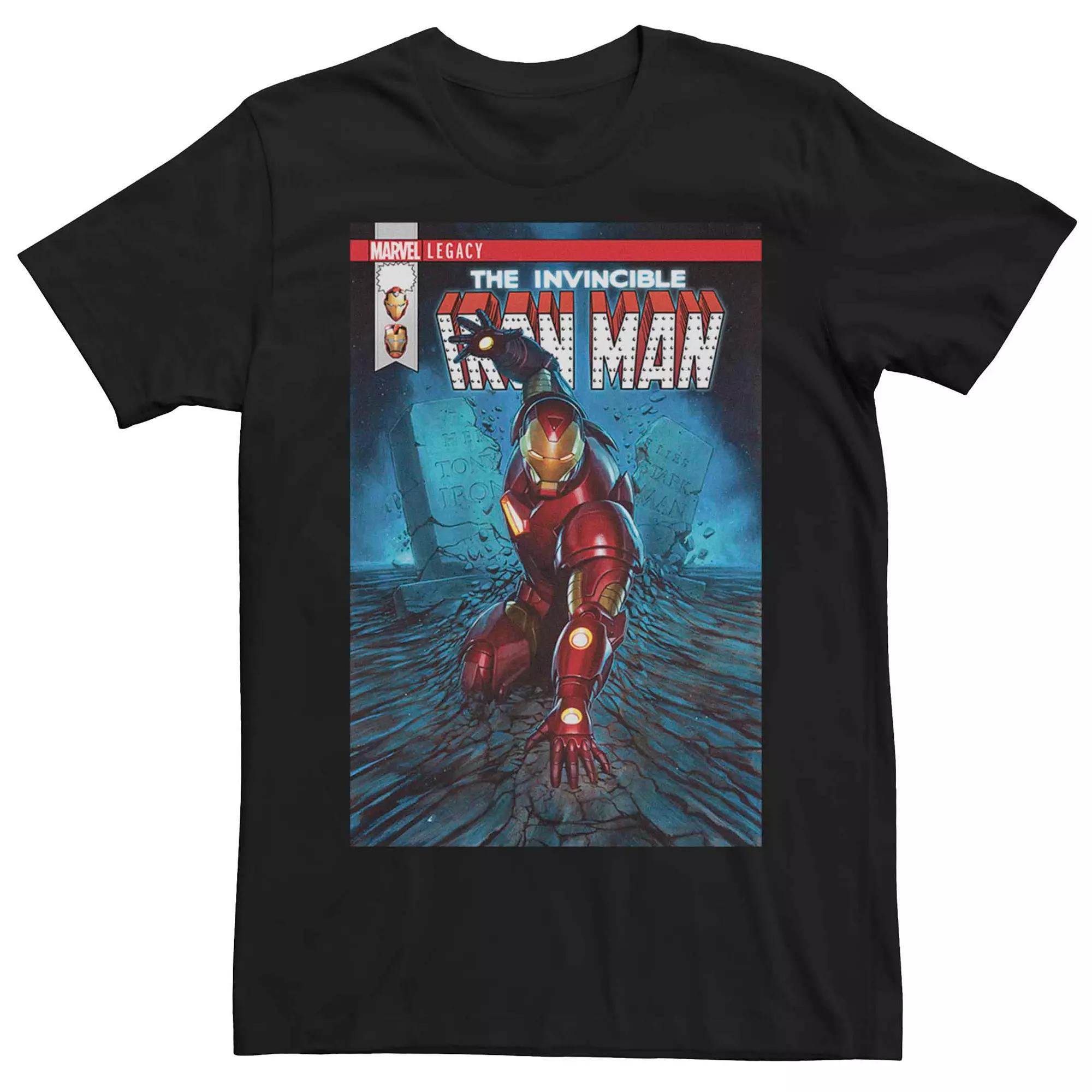 Men's Iron Man Comic Cover Tee, Size: XL, Black Product Image