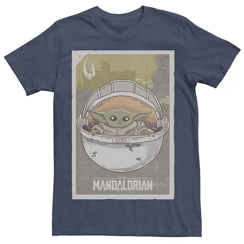 Men's Star Wars The Mandalorian The Child aka Baby Yoda Poster Tee, Size: 3XL, Grey Heather Product Image