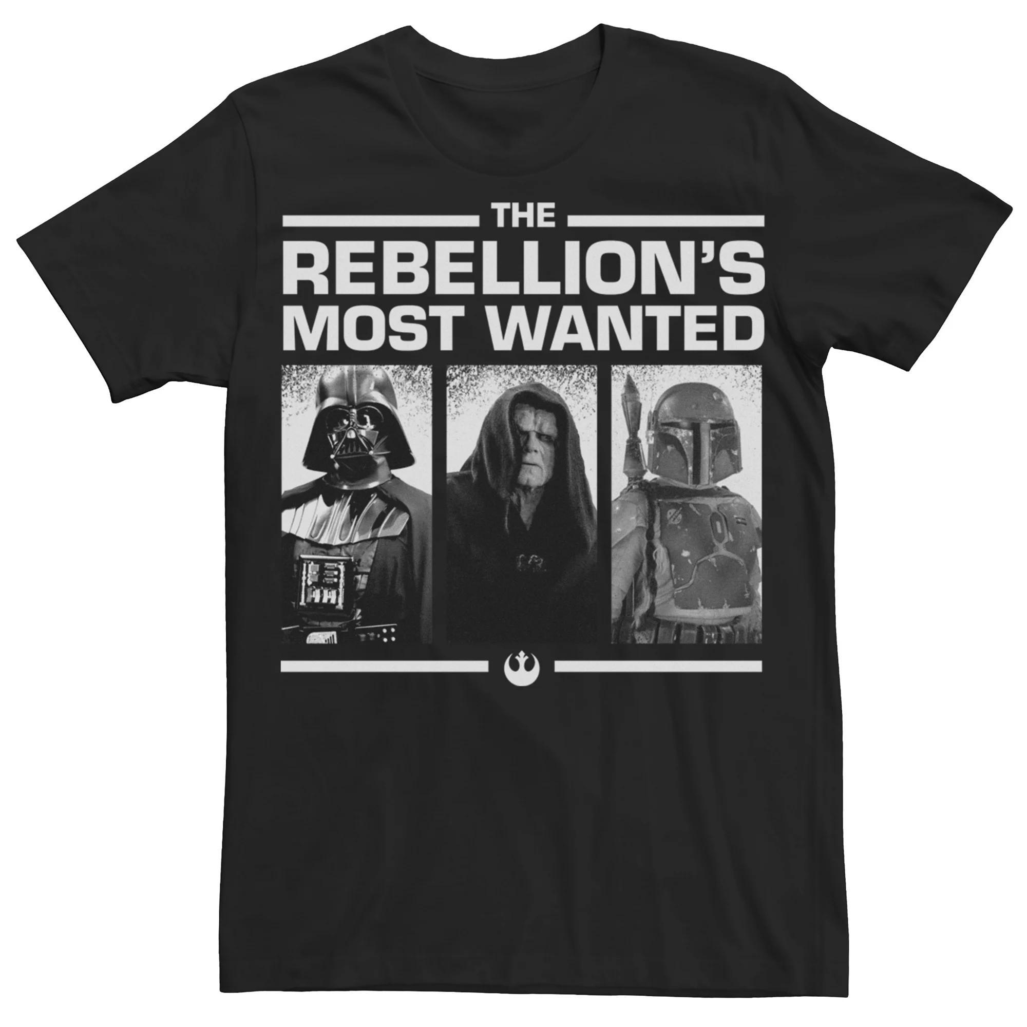 Men's Star Wars The Rebellion's Most Wanted Poster Tee, Size: XXL, Black Product Image