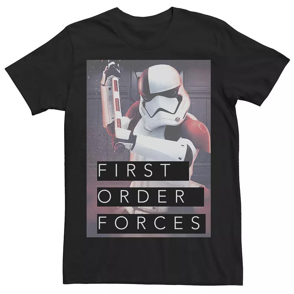 Men's Star Wars Last Jedi Stormtrooper First Order Forces Tee, Size: 3XL, Black Product Image