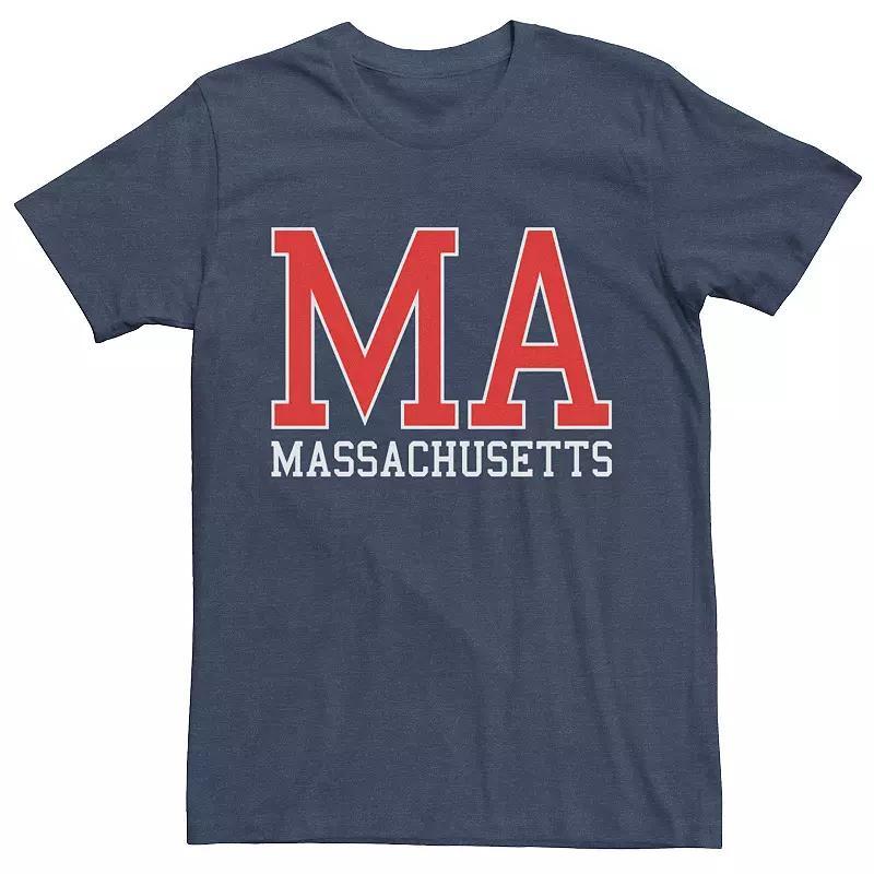 Men's Massachusetts Strong Graphic Tee, Size: 3XL, Navy Grey Product Image