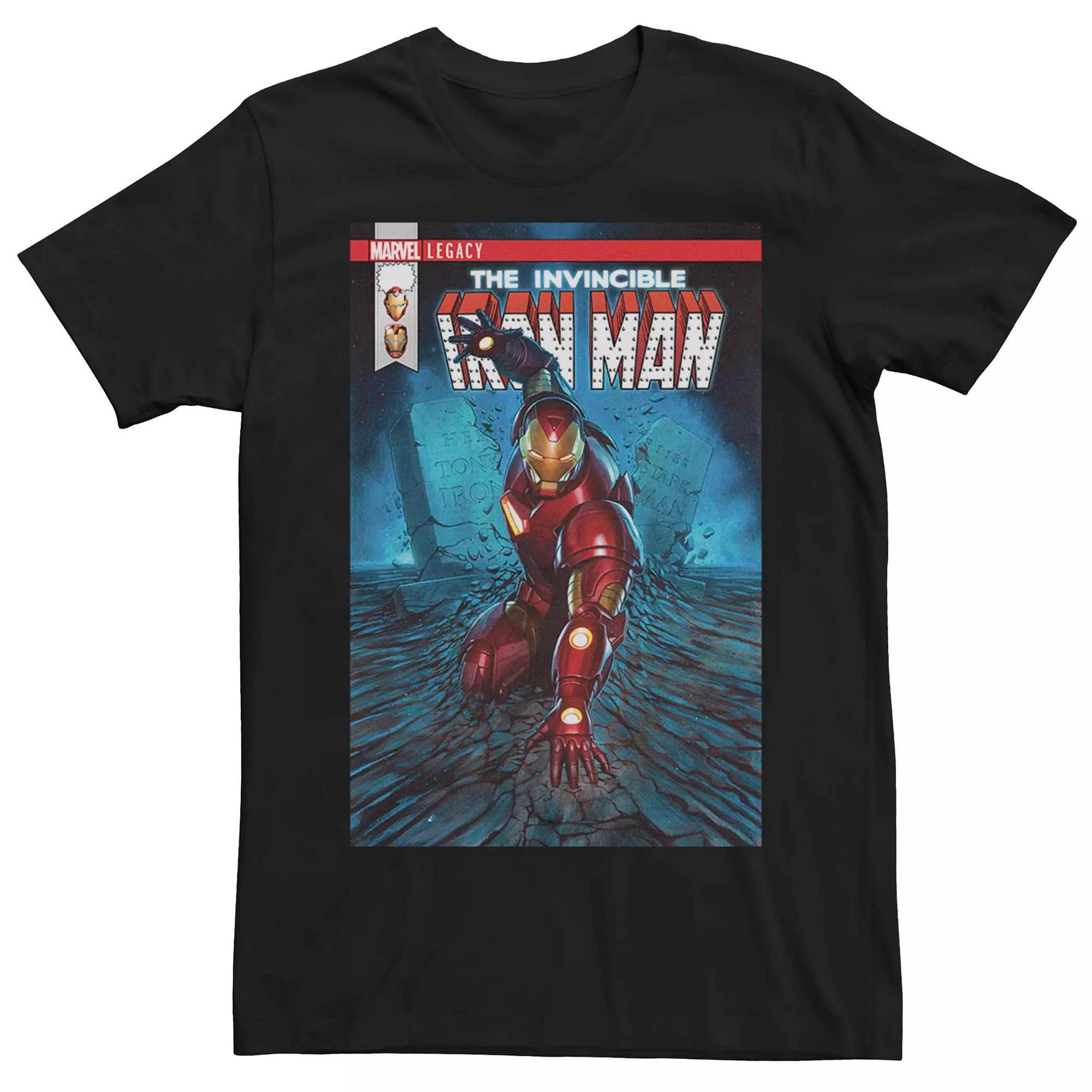 Men's Iron Man Comic Cover Tee, Size: XL, Black Product Image