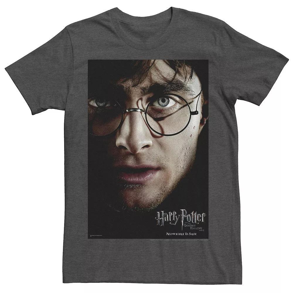 Men's Harry Potter Deathly Hallows Harry Potter Poster Graphic Tee, Size: Medium, Grey Heather Product Image