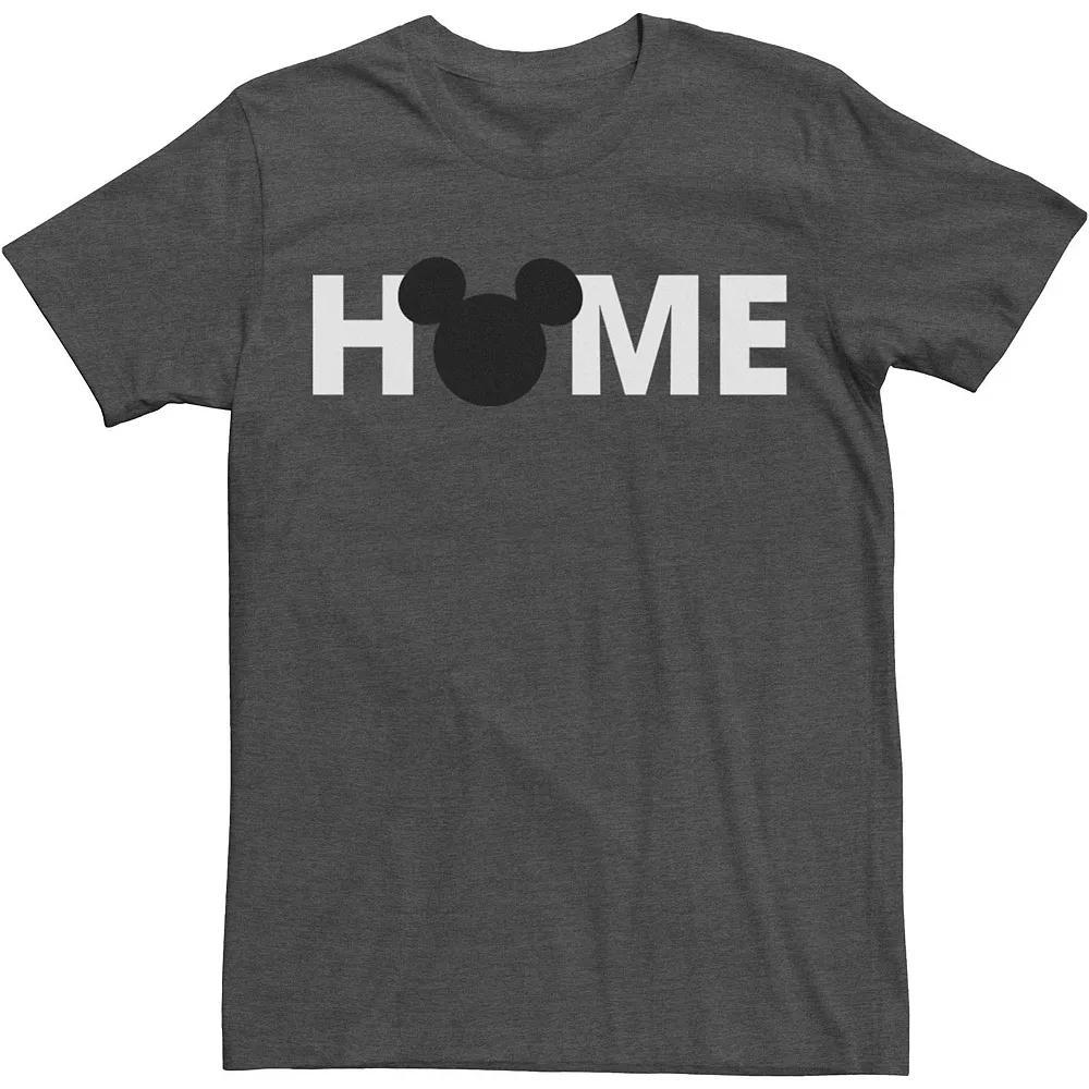 Big & Tall Disney Park Home Mickey Home Head Silhouette Tee, Men's, Size: 3XL, Grey Heather Product Image