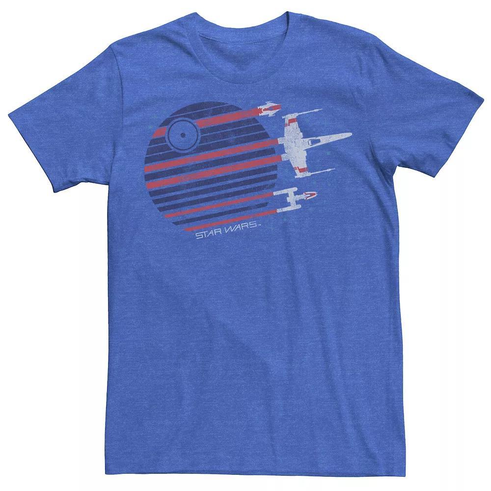 Men's Star Wars A, X, Y-Wing Death Star Flyby Graphic Tee, Size: Medium, Royal Grey Product Image