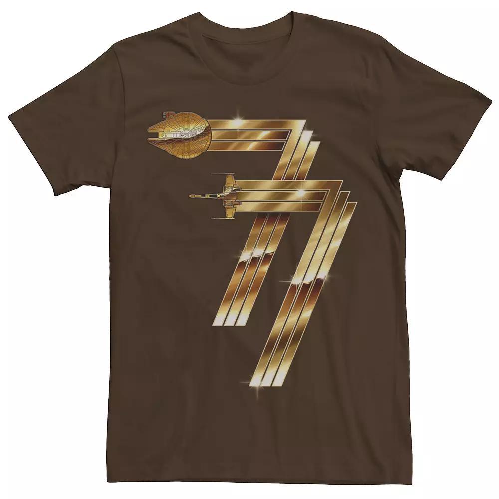 Men's Star Wars Millennium Falcon Spacecraft 77 Tee, Size: 3XL, Black Product Image
