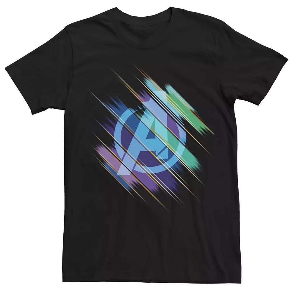 Men's Marvel "Avengers: Endgame" Logo Color Swipe Tee, Size: XL, Black Product Image