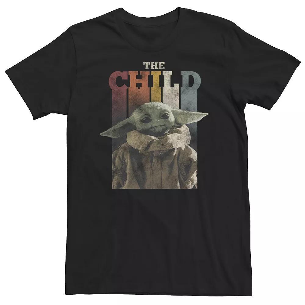 Big & Tall Star Wars The Mandalorian The Child Colorful Letters Tee, Men's, Size: Large Tall, Black Product Image