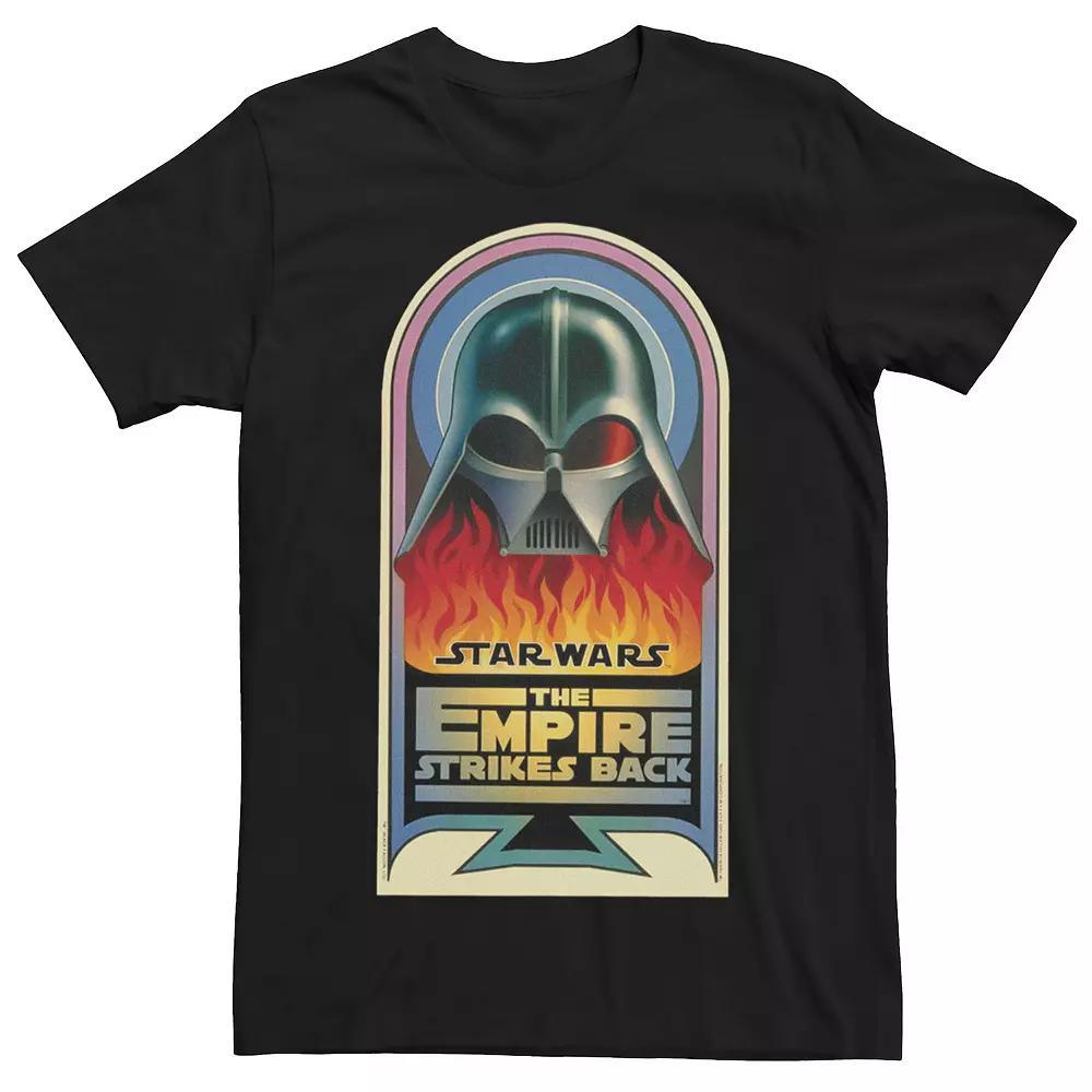 Men's Star Wars Empire Strikes Back Vader Flame Poster Tee, Size: XXL, Black Product Image