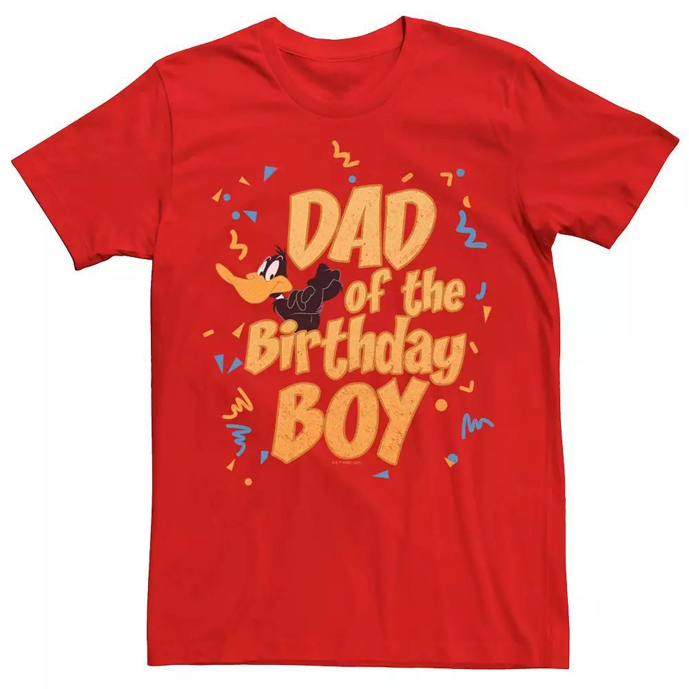 Men's Looney Tunes Daffy Duck Dad Birthday Boy Tee, Size: Small, Red Product Image