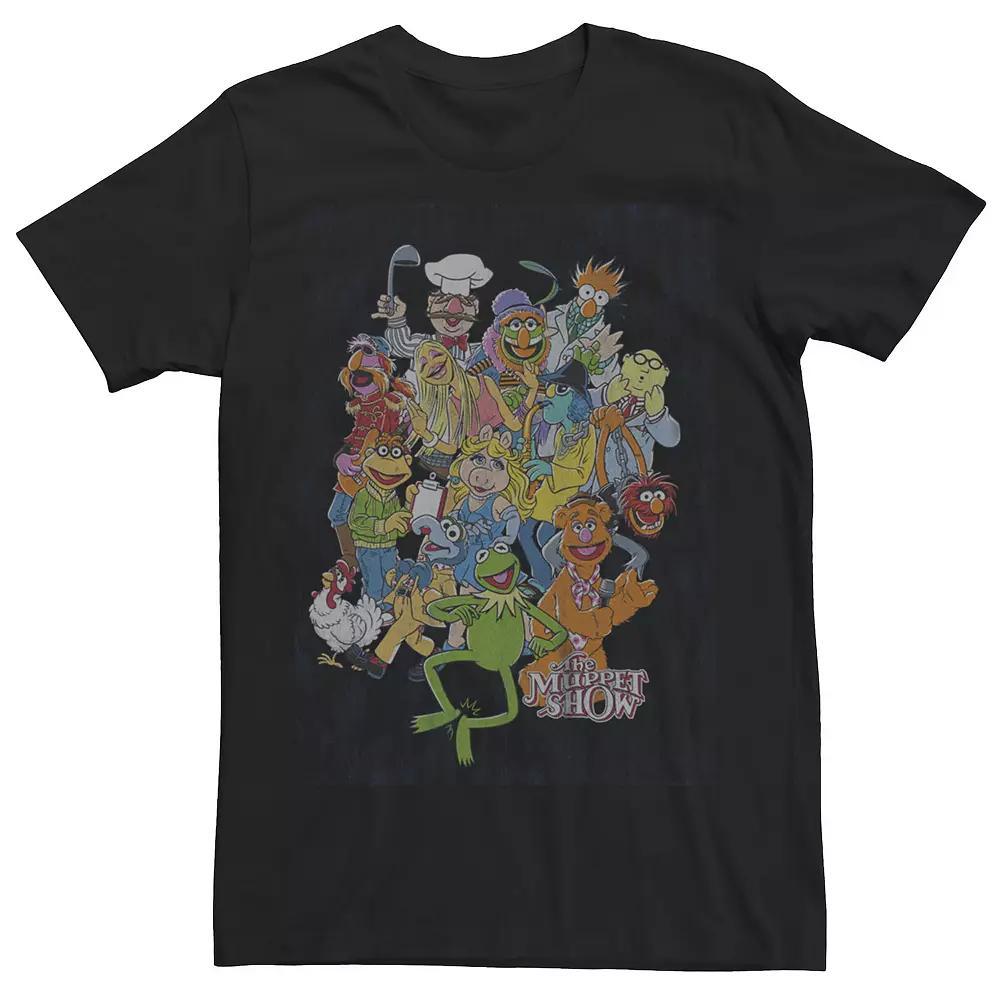 Men's The Muppet Show Cast Poster Graphic Tee, Size: Large, Black Product Image