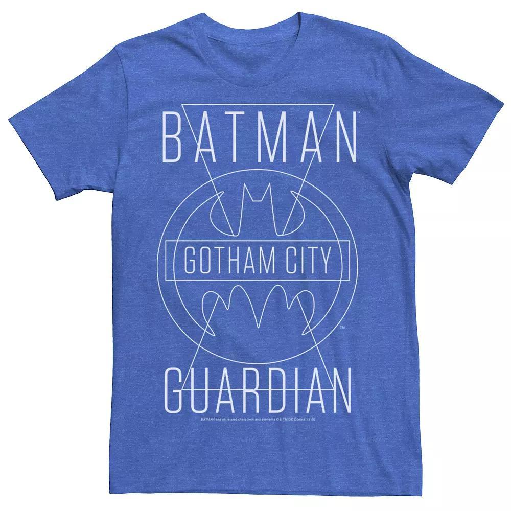 Men's DC Comics Batman Gotham City Guardian Text Poster Tee, Size: Medium, Grey Heather Product Image