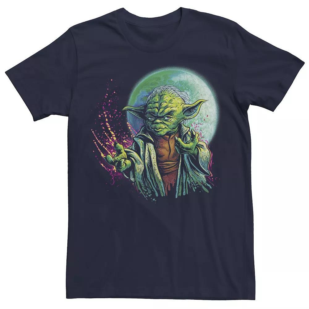 Men's Star Wars Yoda & The Moon Power Z1 Tee, Size: 3XL, Blue Product Image